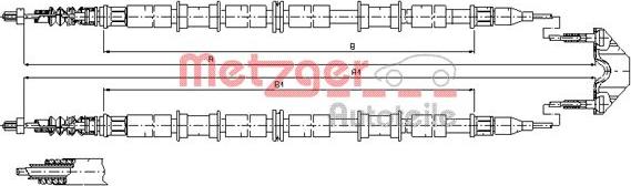 Metzger 11.5863 - Трос, гальмівна система autocars.com.ua