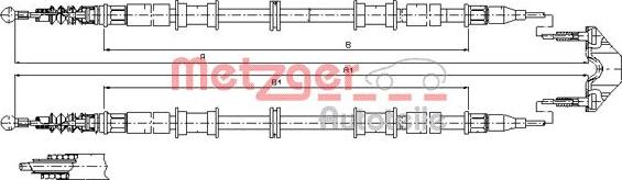 Metzger 11.5866 - Трос, гальмівна система autocars.com.ua