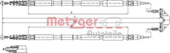 Metzger 11.5867 - Трос, гальмівна система autocars.com.ua