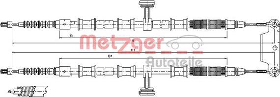 Metzger 11.5945 - Трос, гальмівна система autocars.com.ua