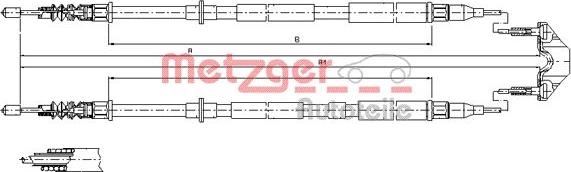 Metzger 11.5950 - Тросик, cтояночный тормоз autodnr.net