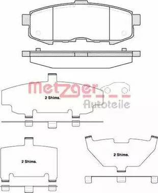 Metzger 1170769 - Тормозные колодки, дисковые, комплект avtokuzovplus.com.ua