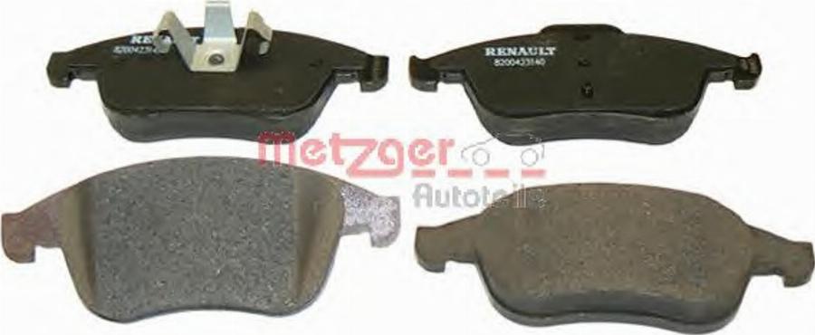 Metzger 1160101 - Тормозные колодки, дисковые, комплект autodnr.net