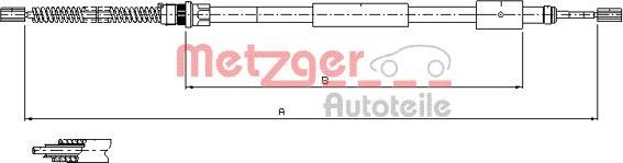 Metzger 11.604 - Трос, гальмівна система autocars.com.ua