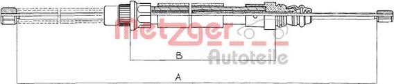 Metzger 11.607 - Трос, гальмівна система autocars.com.ua