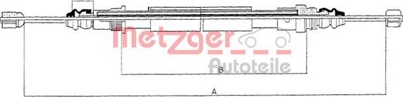 Metzger 11.6582 - Тросик, cтояночный тормоз avtokuzovplus.com.ua