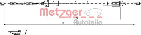 Metzger 11.6598 - Трос, гальмівна система autocars.com.ua