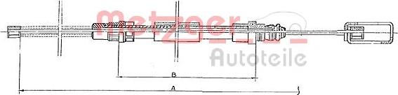 Metzger 11.6762 - Трос, гальмівна система autocars.com.ua