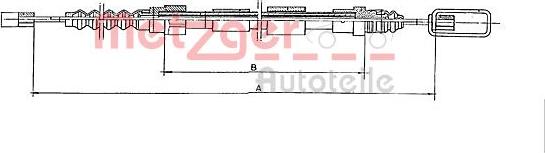 Metzger 11.6765 - Тросик, cтояночный тормоз avtokuzovplus.com.ua