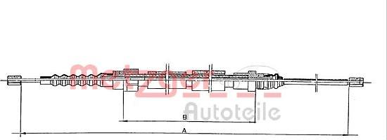 Metzger 11.6766 - Трос, гальмівна система autocars.com.ua