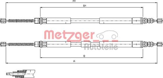 Metzger 11.6796 - Трос, гальмівна система autocars.com.ua