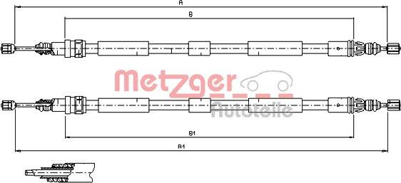 Metzger 11.6797 - Трос, гальмівна система autocars.com.ua