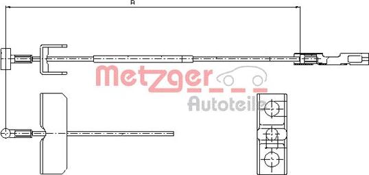 Metzger 11.6803 - Трос, гальмівна система autocars.com.ua