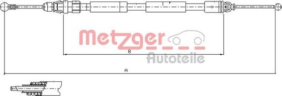 Metzger 11.6807 - Трос, гальмівна система autocars.com.ua