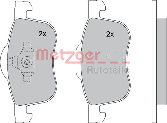 Metzger 1170013 - Гальмівні колодки, дискові гальма autocars.com.ua