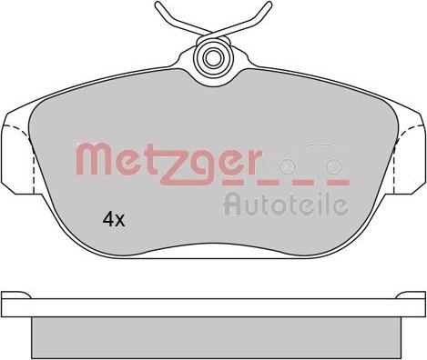 Metzger 1170018 - Тормозные колодки, дисковые, комплект avtokuzovplus.com.ua