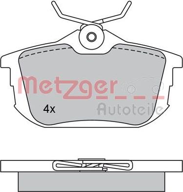 Metzger 1170021 - Тормозные колодки, дисковые, комплект autodnr.net