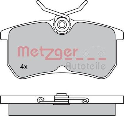 Metzger 1170025 - Тормозные колодки, дисковые, комплект autodnr.net