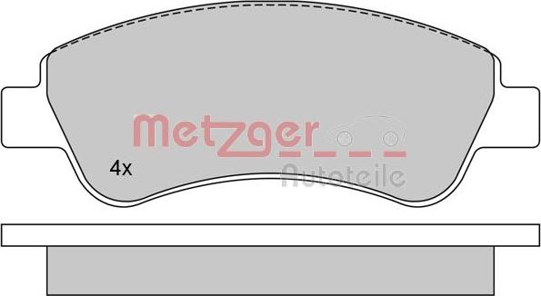 Metzger 1170026 - Тормозные колодки, дисковые, комплект avtokuzovplus.com.ua