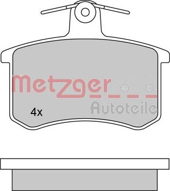 Metzger 1170030 - Тормозные колодки, дисковые, комплект autodnr.net