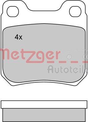 Metzger 1170034 - Гальмівні колодки, дискові гальма autocars.com.ua