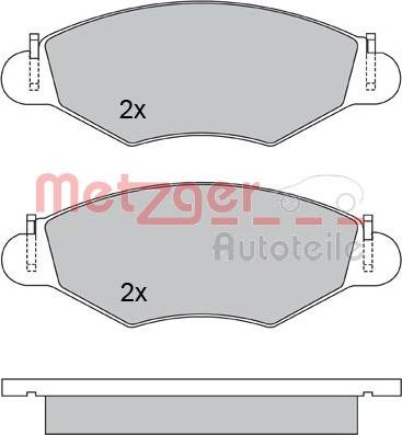 Metzger 1170059 - Гальмівні колодки, дискові гальма autocars.com.ua