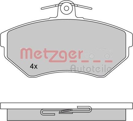Metzger 1170061 - Гальмівні колодки, дискові гальма autocars.com.ua