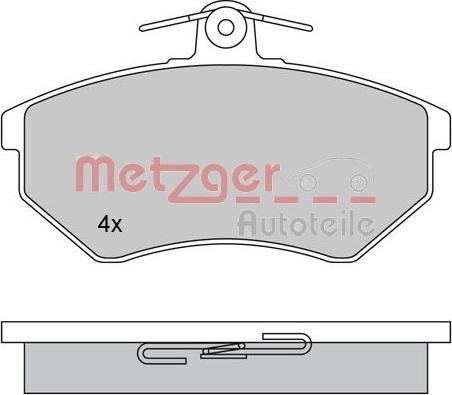 Metzger 1170062 - Тормозные колодки, дисковые, комплект avtokuzovplus.com.ua