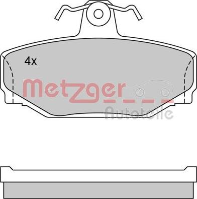 Metzger 1170074 - Гальмівні колодки, дискові гальма autocars.com.ua