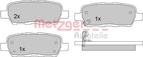 Metzger 1170079 - Тормозные колодки, дисковые, комплект avtokuzovplus.com.ua