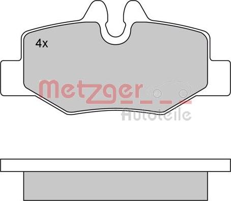 Metzger 1170081 - Тормозные колодки, дисковые, комплект avtokuzovplus.com.ua