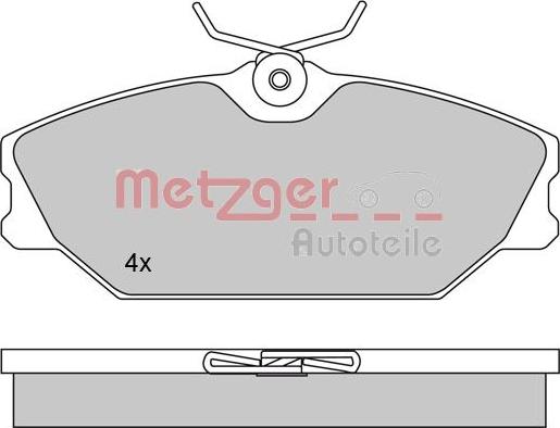 Metzger 1170084 - Тормозные колодки, дисковые, комплект avtokuzovplus.com.ua
