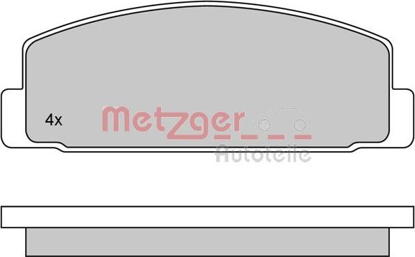 Metzger 1170088 - Тормозные колодки, дисковые, комплект autodnr.net