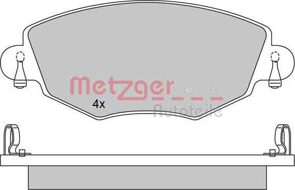 Metzger 1170107 - Тормозные колодки, дисковые, комплект avtokuzovplus.com.ua