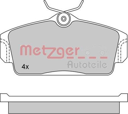 Metzger 1170125 - Тормозные колодки, дисковые, комплект autodnr.net