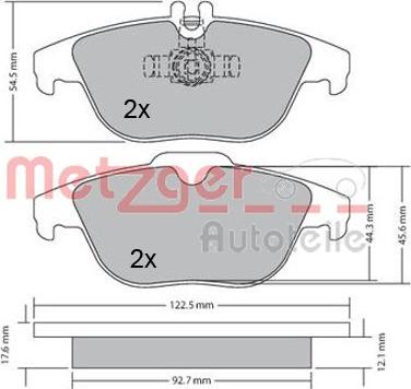 Metzger 1170132 - Гальмівні колодки, дискові гальма autocars.com.ua