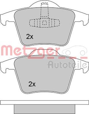 Metzger 1170142 - Тормозные колодки, дисковые, комплект avtokuzovplus.com.ua