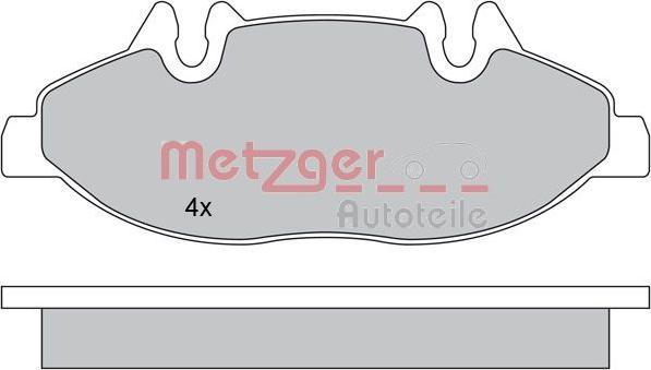 Metzger 1170145 - Тормозные колодки, дисковые, комплект avtokuzovplus.com.ua