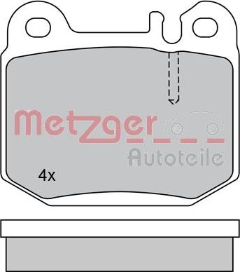 Metzger 1170157 - Гальмівні колодки, дискові гальма autocars.com.ua