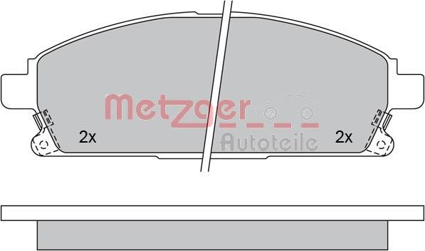 Metzger 1170159 - Гальмівні колодки, дискові гальма autocars.com.ua