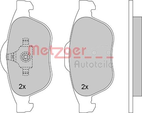 Metzger 1170161 - Тормозные колодки, дисковые, комплект autodnr.net