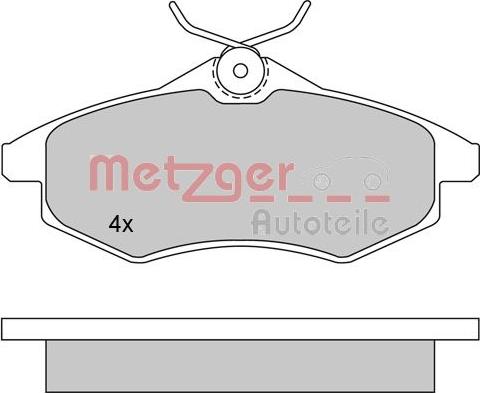 Metzger 1170163 - Тормозные колодки, дисковые, комплект avtokuzovplus.com.ua