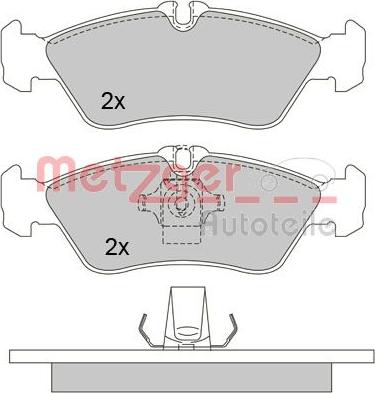 Metzger 1170179 - Тормозные колодки, дисковые, комплект avtokuzovplus.com.ua