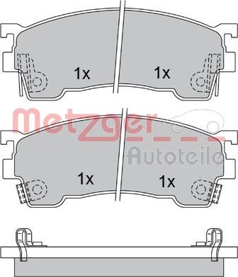 Metzger 1170183 - Гальмівні колодки, дискові гальма autocars.com.ua