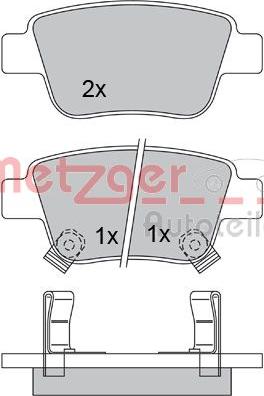 Metzger 1170193 - Гальмівні колодки, дискові гальма autocars.com.ua