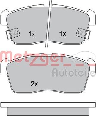 Metzger 1170197 - Гальмівні колодки, дискові гальма autocars.com.ua