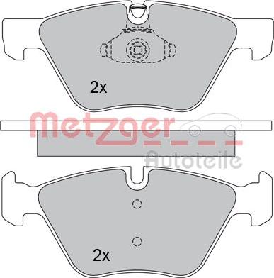 Metzger 1170203 - Гальмівні колодки, дискові гальма autocars.com.ua