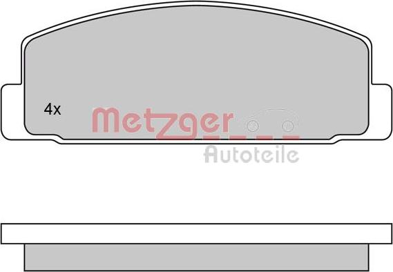 Metzger 1170206 - Тормозные колодки, дисковые, комплект autodnr.net