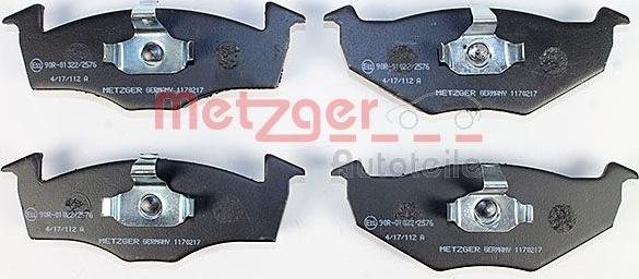 Metzger 1170217 - Тормозные колодки, дисковые, комплект autodnr.net