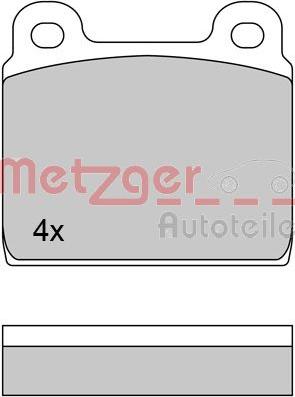 Metzger 1170222 - Тормозные колодки, дисковые, комплект avtokuzovplus.com.ua